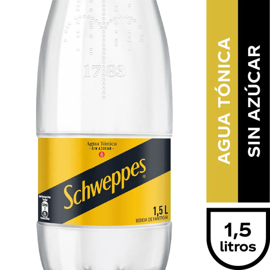 AGUA TONICA SCHWEPPES SIN AZUCAR 1.5 LTS
