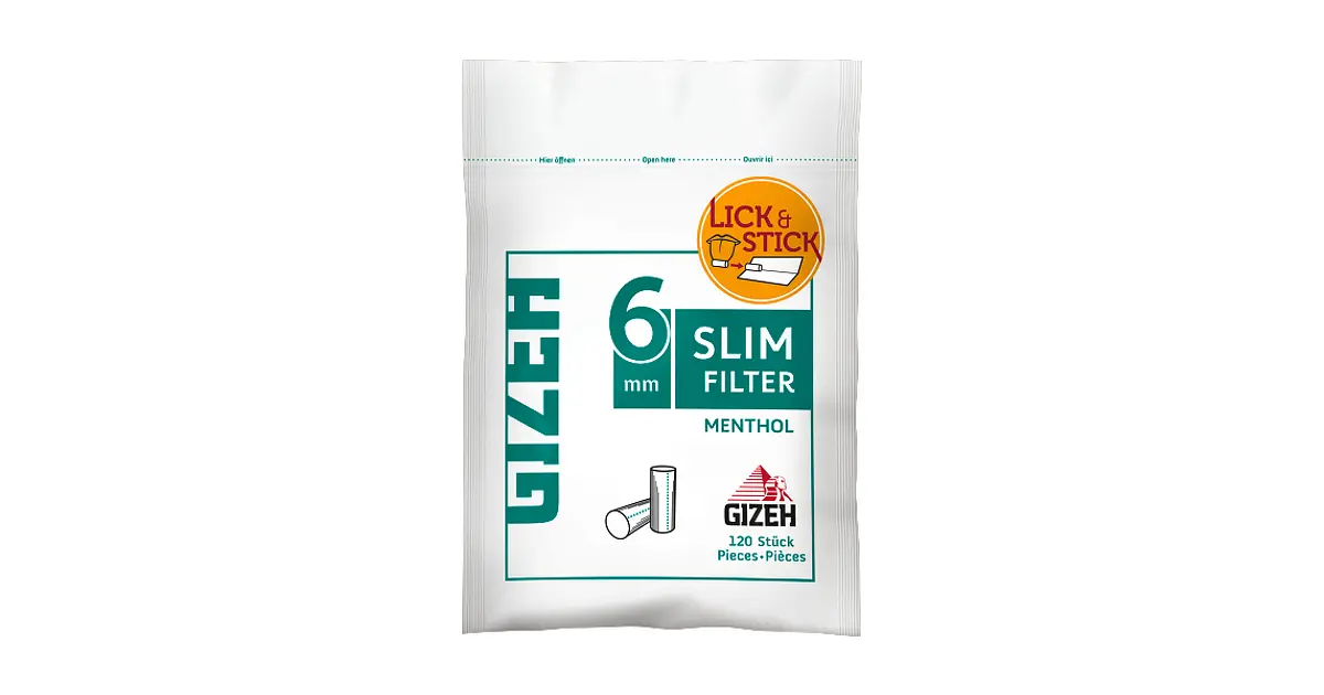FILTRO GIZEH SLIM MENTOL