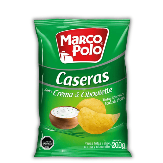 MARCO POLO PAPAS SABOR CREMA Y CIBOULETTE 180 GR