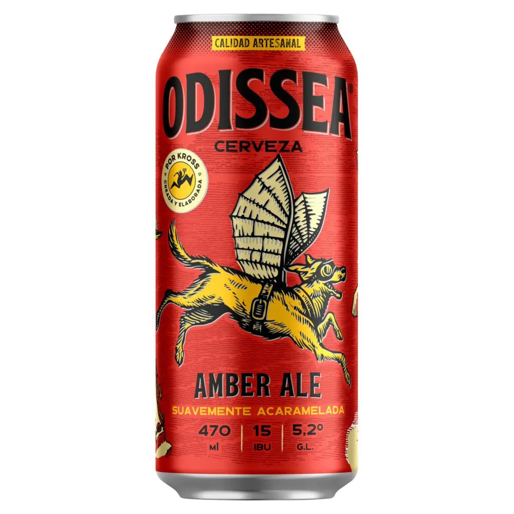 CERVEZA ODISSEA AMBER ALE 5.2° 470 ML