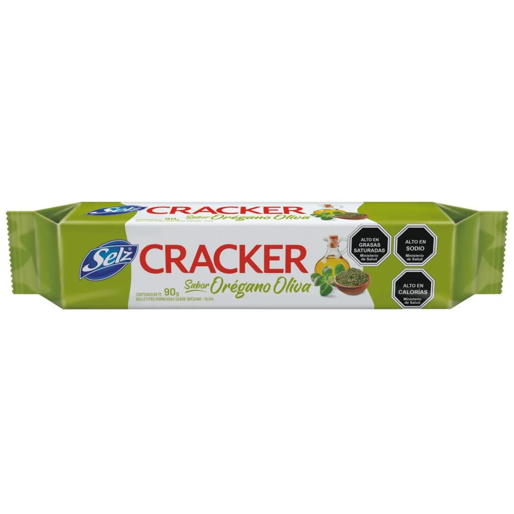 GALLETAS SALADAS SELZ CRACKER OREGANO OLIVA 90 GR