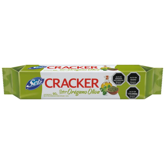 GALLETAS SALADAS SELZ CRACKER OREGANO OLIVA 90 GR