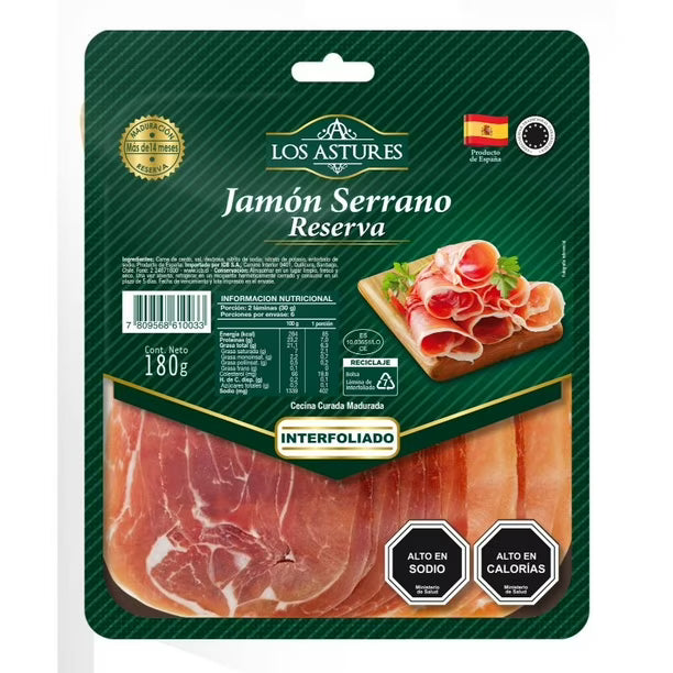 JAMON SERRANO LOS ASTURES 180 G