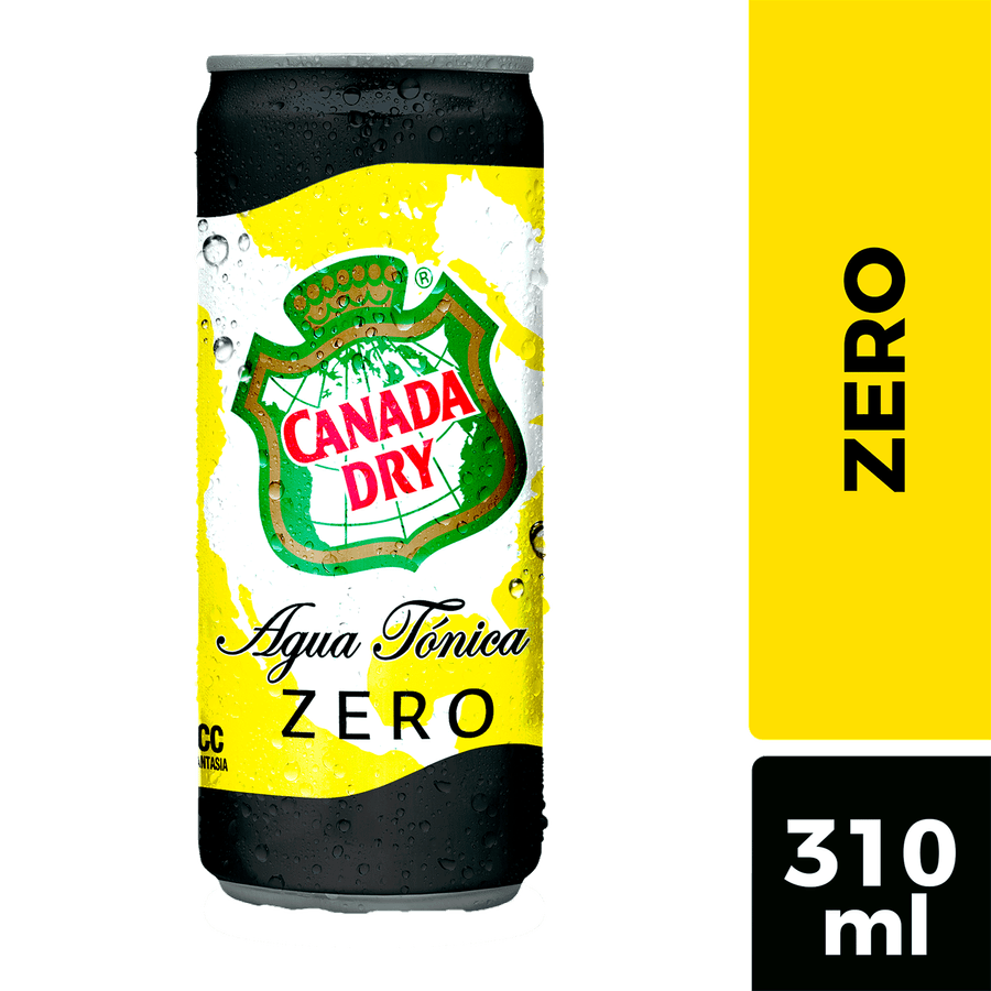AGUA TONICA ZERO CANADA DRY LATA 310 CC