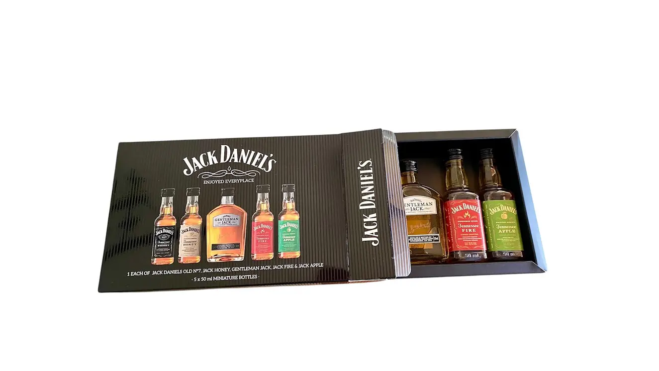 PACK 5 MINIATURAS JACK DANIELS 50 ML
