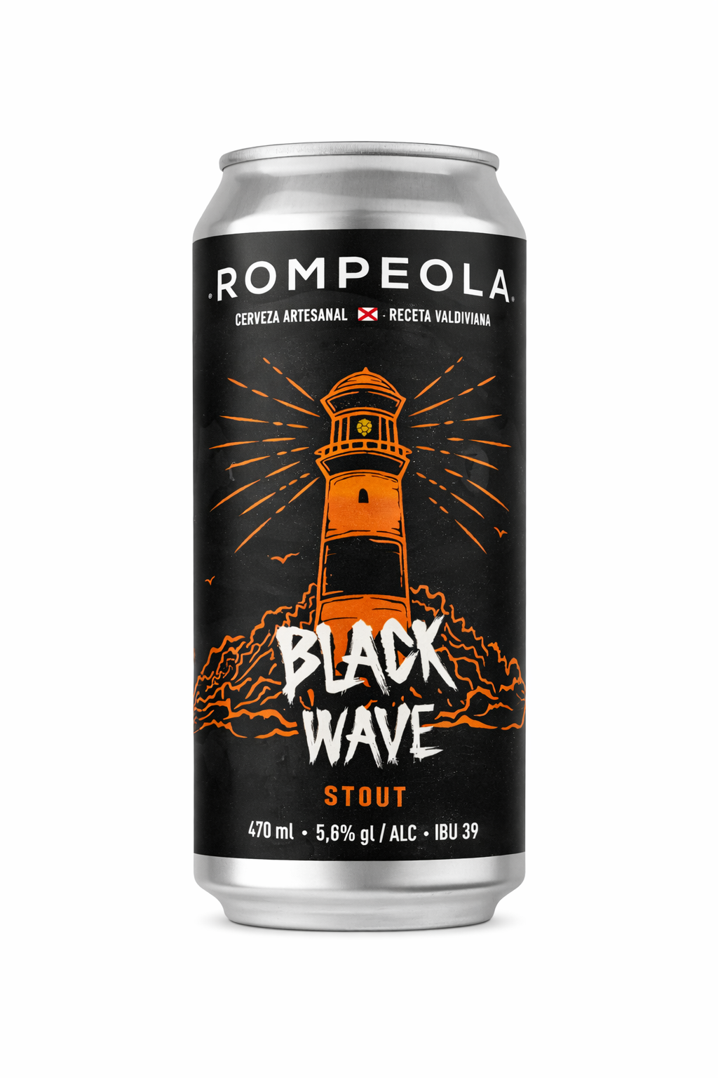 CERVEZA ARTESANAL ROMPEOLAS  BLACK WAVE (STOUT) 5,8° 470 ML