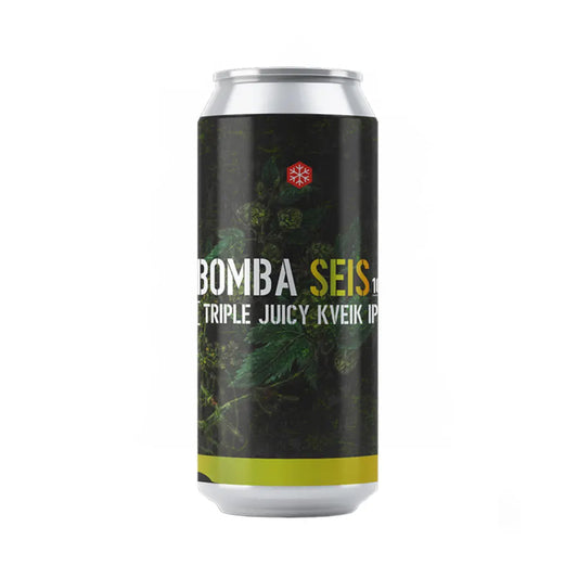 CERVEZA ARTESANAL GRANIZO BOMBA SEIS (TRIPLE JUICY KVEIK IPA) 9,6° 473 ML