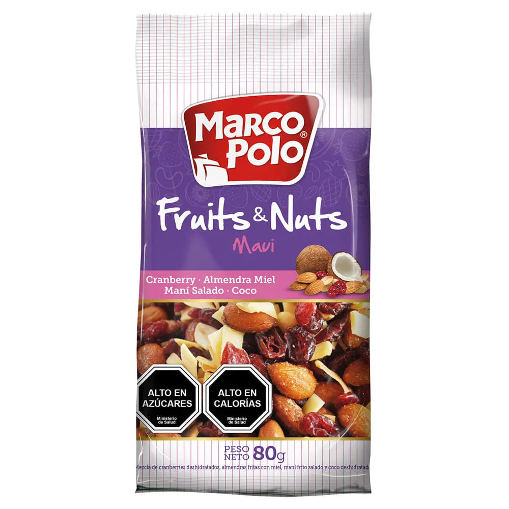 MARCO POLO FRUIT & NUTS MORADO 80G