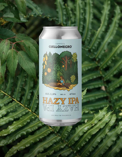 CERVEZA ARTESANAL CUELLO NEGRO HAZY IPA 5,8° 473 CC