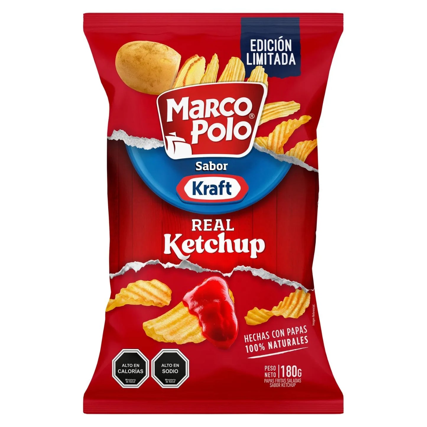 MARCO POLO PAPAS SABOR KEPTCHUP KRAFT 180 GR