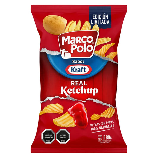 MARCO POLO PAPAS SABOR KEPTCHUP KRAFT 180 GR